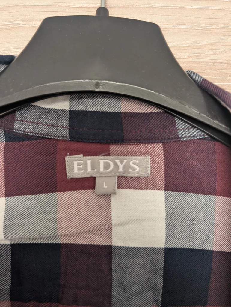 Camisa de verão masculina ELDYS, 100% algodão, tamanho L, muito bom estado – photo 2